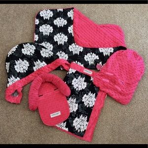 Car Seat Canopy 5 Piece Whole Caboodle Minky Dot